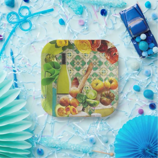 8ディナーサイズの紙プレートとメキシコタイル ペーパープレート (パーティー)