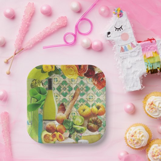 8ディナーサイズの紙プレートとメキシコタイル ペーパープレート (パーティー)