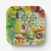 8ディナーサイズの紙プレートとメキシコタイル ペーパープレート (正面)