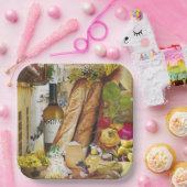 8ディナーサイズの紙プレートとワインとチーズ ペーパープレート (パーティー)