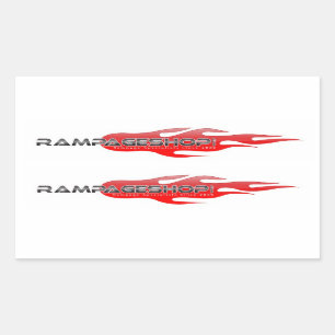 8デカール/シール – RampageShop.comロゴ 長方形シール