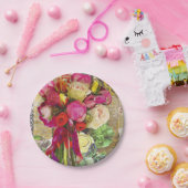 8デザートまたはサラダ紙プレートとフローラ ペーパープレート (パーティー)