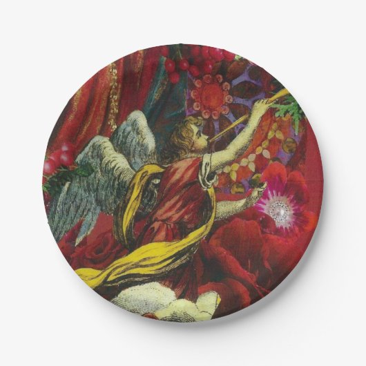 8デザートまたはサラダ紙プレートクリスマステーマ ペーパープレート (正面)