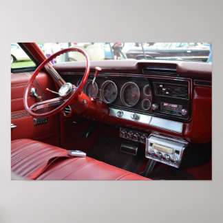 8トラック付き旧車 ポスター