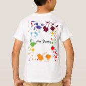 8ネームアートパーティーカラフルスプラッシュ Tシャツ (裏面)