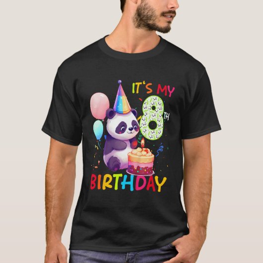 8パンダ8番目のパンダ Tシャツ (正面)