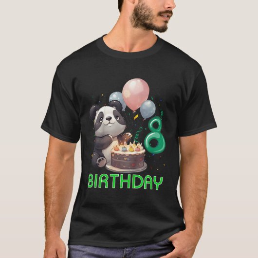 8パンダ8番目のパンダ Tシャツ (正面)