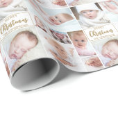 8パーソナライズされたフォトカスタムグリーティングと色 ラッピングペーパー (ロールコーナー)