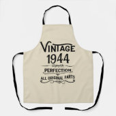 8パーソナライズされたヴィンテージ80歳の誕生日パーティー エプロン (正面)