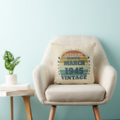 8パーソナライズされたヴィンテージ80歳の誕生日パーティー クッション (椅子)