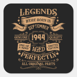 8パーソナライズされたヴィンテージ80歳の誕生日パーティー スクエアシール