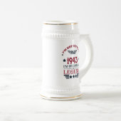 8パーソナライズされたヴィンテージ80歳の誕生日パーティー ビールジョッキ (正面右)