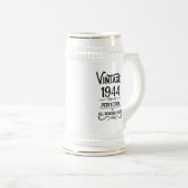 8パーソナライズされたヴィンテージ80歳の誕生日パーティー ビールジョッキ (正面右)