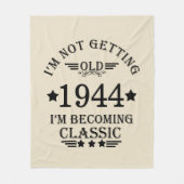 8パーソナライズされたヴィンテージ80歳の誕生日パーティー フリースブランケット (正面)