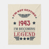 8パーソナライズされたヴィンテージ80歳の誕生日パーティー フリースブランケット (正面)