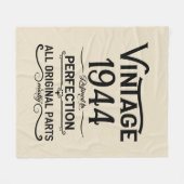 8パーソナライズされたヴィンテージ80歳の誕生日パーティー フリースブランケット (正面(横))