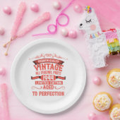 8パーソナライズされたヴィンテージ80歳の誕生日パーティー ペーパープレート (パーティー)