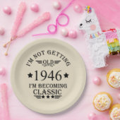 8パーソナライズされたヴィンテージ80歳の誕生日パーティー ペーパープレート (パーティー)