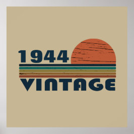 8パーソナライズされたヴィンテージ80歳の誕生日パーティー ポスター