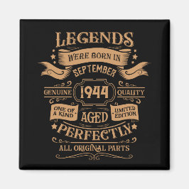 8パーソナライズされたヴィンテージ80歳の誕生日パーティー マグネット