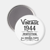 8パーソナライズされたヴィンテージ80歳の誕生日パーティー マグネット (正面/裏面)