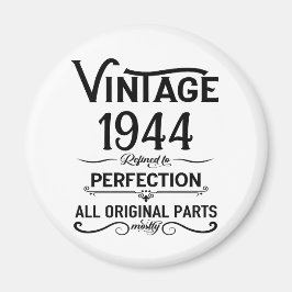 8パーソナライズされたヴィンテージ80歳の誕生日パーティー マグネット