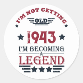 8パーソナライズされたヴィンテージ80歳の誕生日パーティー ラウンドシール