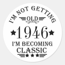 8パーソナライズされたヴィンテージ80歳の誕生日パーティー ラウンドシール