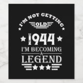 8パーソナライズされたヴィンテージ80歳の誕生日パーティー ワインラベル (シングルラベル)