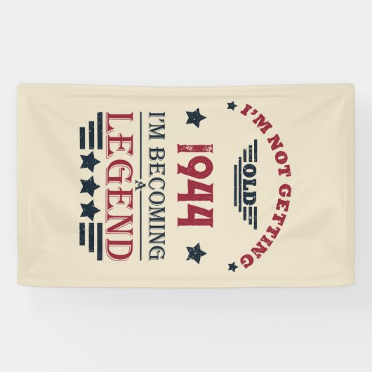 8パーソナライズされたヴィンテージ80歳の誕生日パーティー 横断幕 (横)