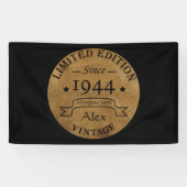 8パーソナライズされたヴィンテージ80歳の誕生日パーティー 横断幕 (横)