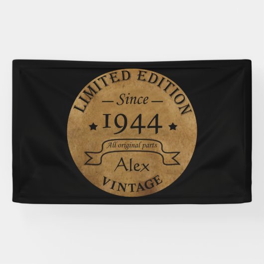 8パーソナライズされたヴィンテージ80歳の誕生日パーティー 横断幕 (横)