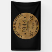 8パーソナライズされたヴィンテージ80歳の誕生日パーティー 横断幕 (縦)