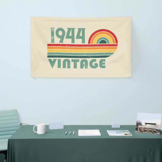 8パーソナライズされたヴィンテージ80歳の誕生日パーティー 横断幕 (トレードショー)