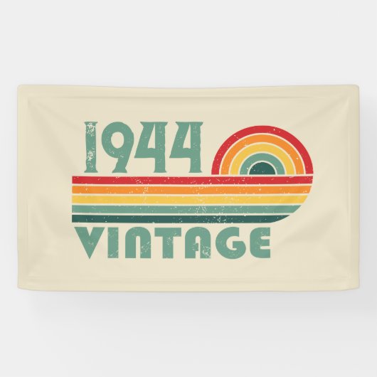 8パーソナライズされたヴィンテージ80歳の誕生日パーティー 横断幕 (横)