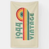 8パーソナライズされたヴィンテージ80歳の誕生日パーティー 横断幕 (縦)