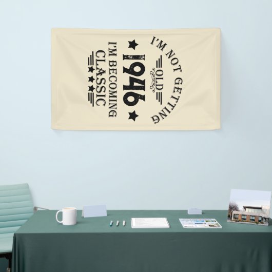 8パーソナライズされたヴィンテージ80歳の誕生日パーティー 横断幕 (トレードショー)