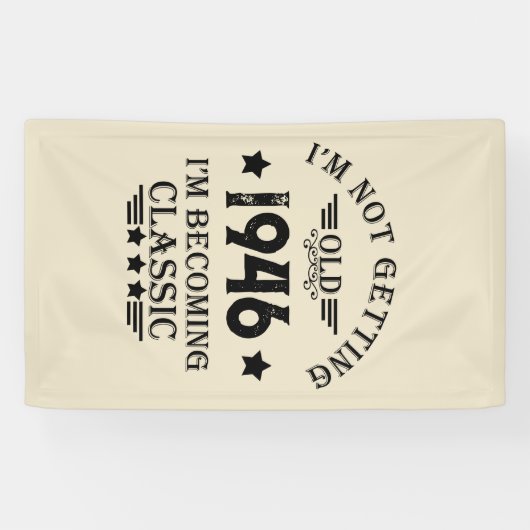 8パーソナライズされたヴィンテージ80歳の誕生日パーティー 横断幕 (横)