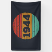 8パーソナライズされたヴィンテージ80歳の誕生日パーティー 横断幕 (縦)