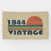 8パーソナライズされたヴィンテージ80歳の誕生日パーティー 横断幕 (横)