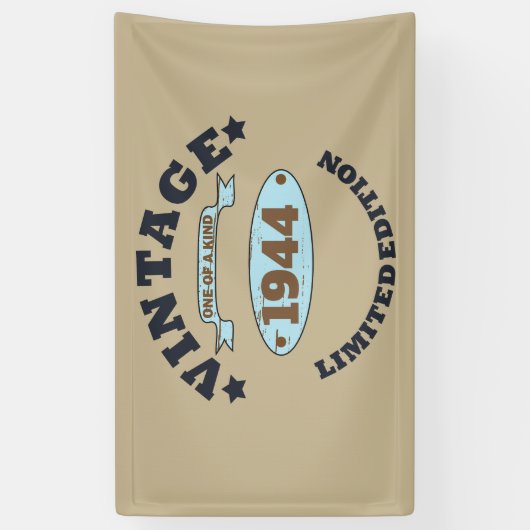 8パーソナライズされたヴィンテージ80歳の誕生日パーティー 横断幕 (縦)