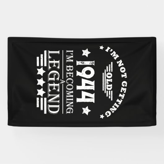 8パーソナライズされたヴィンテージ80歳の誕生日パーティー 横断幕 (横)