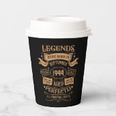 8パーソナライズされたヴィンテージ80歳の誕生日パーティー 紙コップ (裏面)