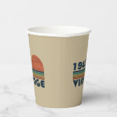 8パーソナライズされたヴィンテージ80歳の誕生日パーティー 紙コップ (右)