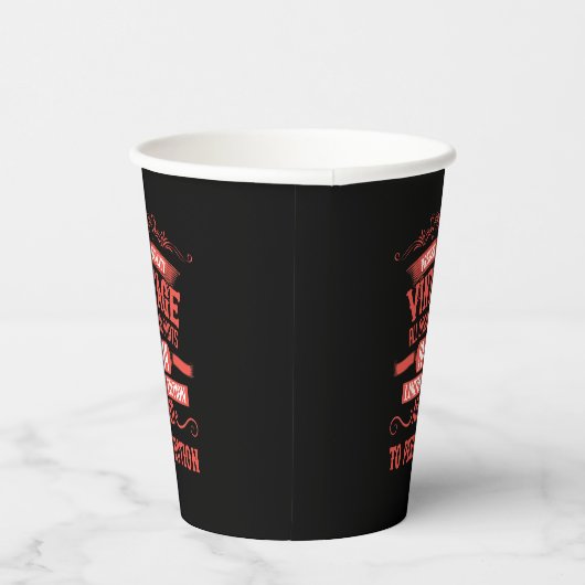 8パーソナライズされたヴィンテージ80歳の誕生日パーティー 紙コップ (右)