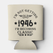 8パーソナライズされたヴィンテージ80歳の誕生日パーティー 缶クーラー (裏面)