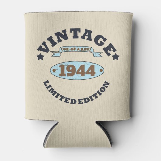 8パーソナライズされたヴィンテージ80歳の誕生日パーティー 缶クーラー (正面)