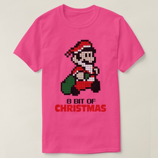 8ビットのクリスマス Tシャツ (デザイン正面)