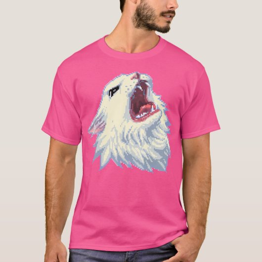 8ビットのスクリーミン・サーストン猫 Tシャツ (正面)
