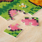 8ビットの可愛いイースターうさぎ/兎 ジグソーパズル (側面)